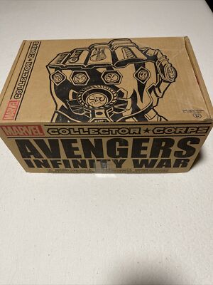 Funko Pop Marvel Collector Corps Avengers Infinity War Thanos Complete Box 