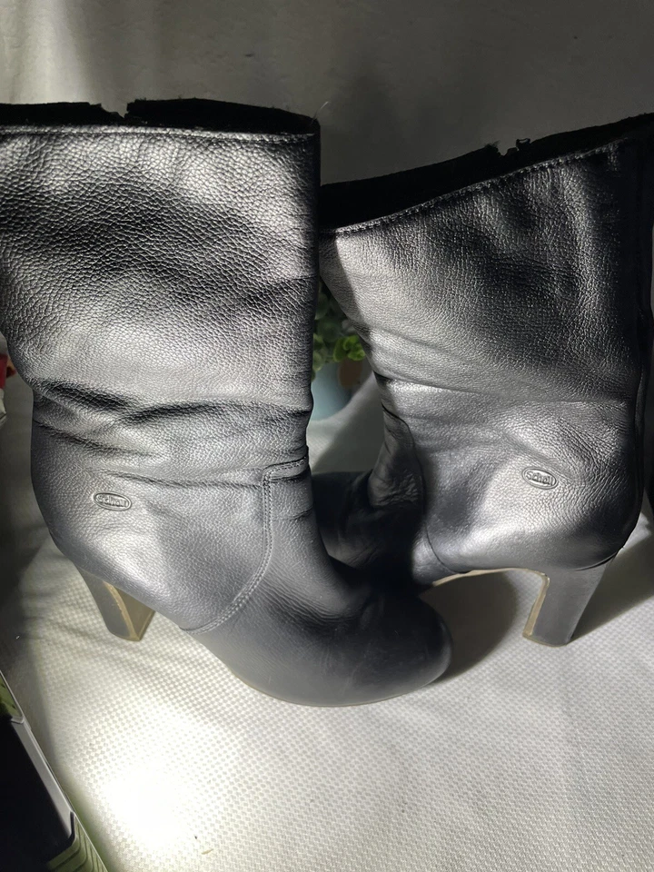 BOTTINES FEMME SCHOLL NOIRES À TALON BLOC POINTURE UK 6 EU 39 - Photo 4/4