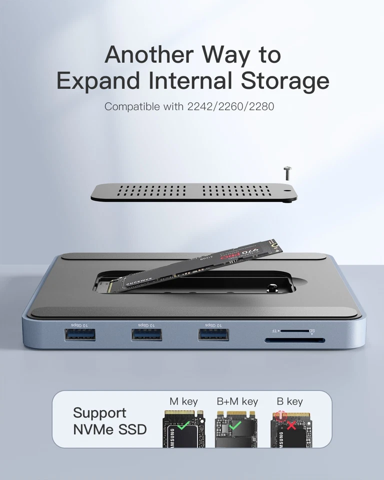 Inateck iMac Docking Station, USB Hub with USB 3.2 Gen 2 for iMac 24 inch 2023 - Image 4 of 4