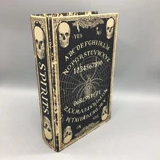 Halloween Spirits Ouija Skull Faux Book Distressed Stash Storage Box Decor Prop