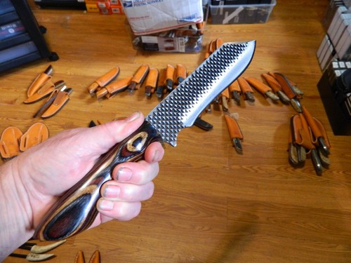 ANZA KNIFE BIG INFINITY HANDLE.HORSESHOE FILE-POLISHED DRESS KNIFE 12 1/2" LONG - Picture 2 of 20