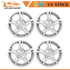 4X 13" Wheel Hub Caps Plastic Rim Covers Silver Cover Kit Fits R13 Tire & Rim