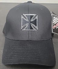 DK BMX Bicycle Flexfit Hat, Black Cap, DK Bikes, NEW