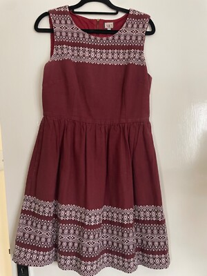 hobbs skater dress Cotton Blend Floral V-Neck Skater Dress