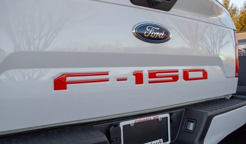 Tailgate Emblem Letters For F150 Acrylic Raised Gloss Red 2018-2020 Ford F-150