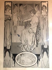 ART NOUVEAU FEMALE FIGURES NUDE & DRESSED, DEKORATIVE VORBILDER