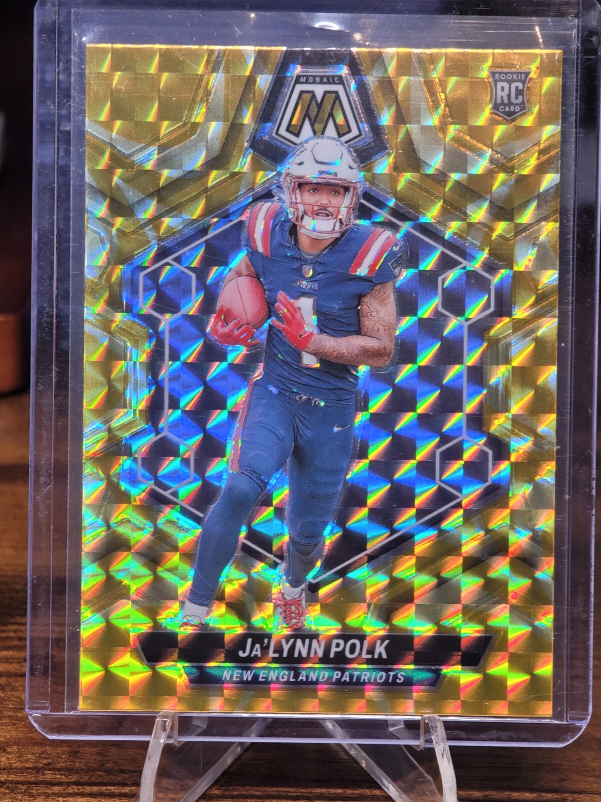 2024 Panini Mosaic - Rookies Reactive Yellow Mosaic Prizm #337 Ja'Lynn Polk (RC)