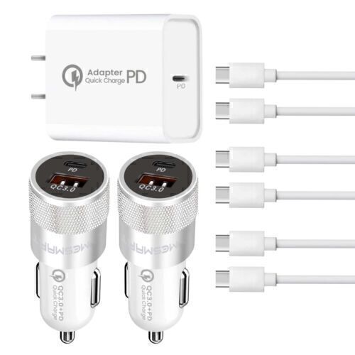 Schnell Auto Ladegerät USB + TYP-C 2 Port Universal Buchse Adapter & Kabel für iPhone - Bild 38 von 38