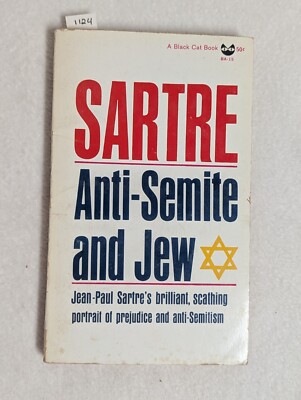 Anti-Semite & Jew ~ Jean-Paul Sartre ~ Black Cat Book Vtg 1962 1st/1st PB