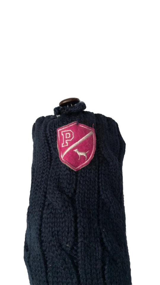 MUJER ROSA VICTORIA SECRETS TALLA M 7-8 AZUL LANA CABLE SUÉTER PUNTO ZAPATILLA BOTA Foto 4 de 4