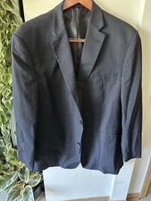 Haggar Suit Up System Men's Size 48 L Premium Suit Blazer Jacket Coat Striped