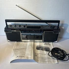 Vintage Sanyo M7020 AM/FM Stereo Radio Cassette Recorder Boombox See Tested read
