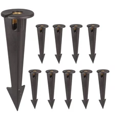 ABS Ground Spikes Stakes with Brass Insert, 1/2" NPT Thread Side Wire Way, La...