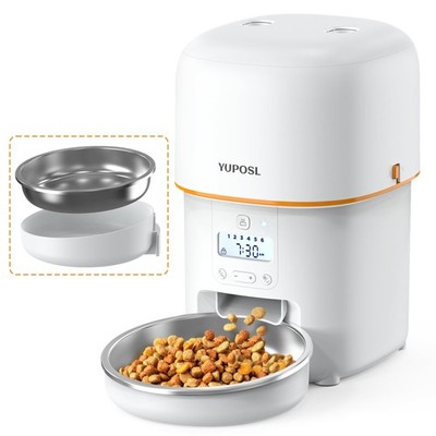 Automatic Cat Feeders - 2L Cat Food Dispenser Easy to Use, Timed Automatic Pe...