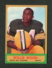 Willie Wood Green Bay Packers Rookie Safety 1963 Topps NFL Football Card #95 RC. rookie card picture