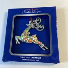 Regent Square Studio Design Reindeer Ornament With European Crystal In Gift Box
