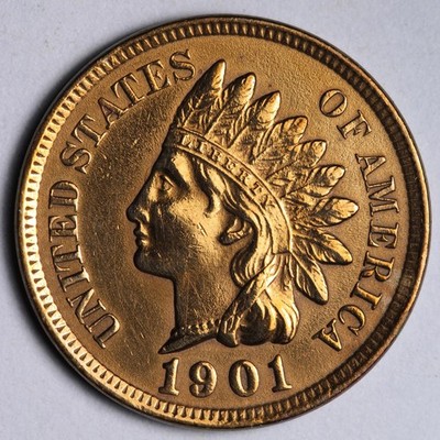 1901 Indian Head Cent Penny AU+ SHINNY! E200 ZKCH | eBay