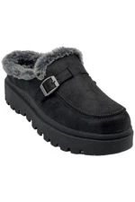 Skechers Shindigs Faux-Fur Clogs Forever Retro Black