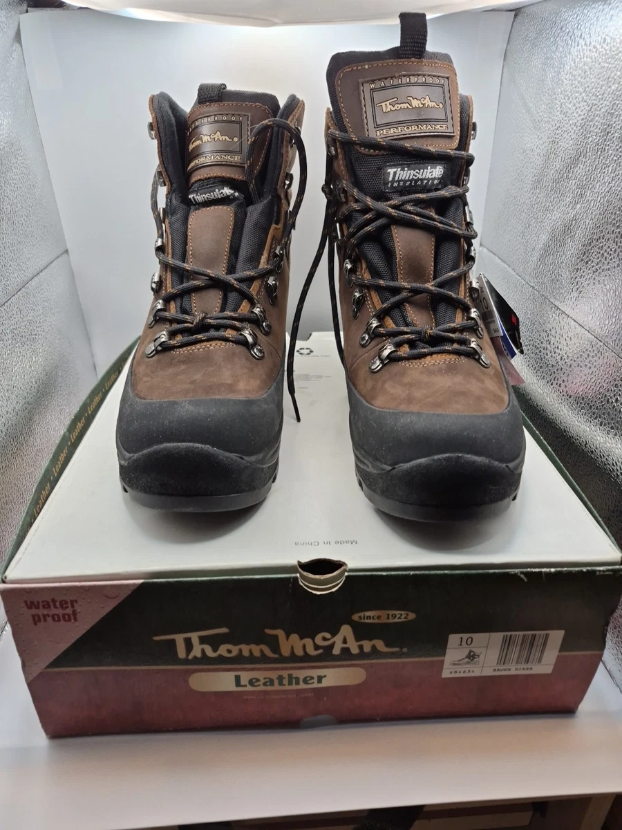 NEW! Men Sz 11 Tom McCan Thermolite Waterproof Zip Boots Brown Leather Shearling Thom McAn Leather Boots for Men for Sale | Shop New & Used  main image 2
