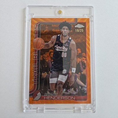 2025-26 Topps Chrome SCOOT HENDERSON - #166 /25 Orange Raywave