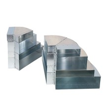 Flachkanal Bogen verstellbar Abluftkanal 25°–90° passend für 150x50 bis 300x90mm