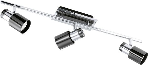 Eglo 3Er Spot Davida 1 Nickel-Nero 58 X 7 Cm GU10, Warmweiß Deckenlampen &-image