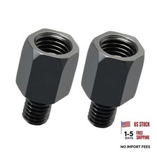 2PCS Motorcycle Mirror Adapter 8mm Left to 10mm Right