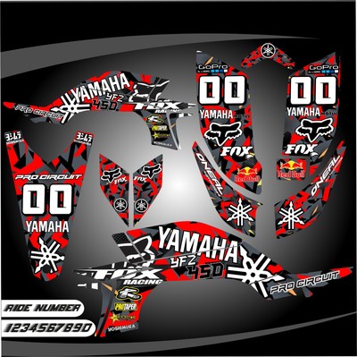 Yamaha YFZ 450 graphics kit 2003 2004 2005 2006 2007 2008 stickers decals kit