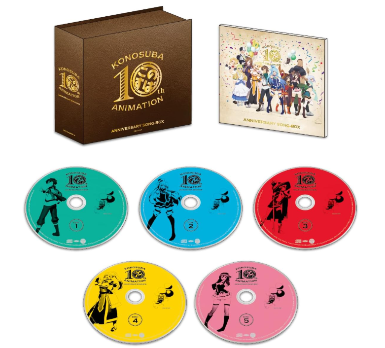 Konosuba 10th Anniversary Song Box 5 CD Japan Limited Edition PRE