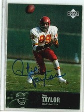 1997 Upper Deck Legends Autograph On-Card Otis Taylor Chiefs M-173