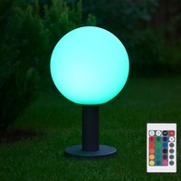 Sockelleuchte Kugelleuchte AußEnlampe Stehlampe Rgb Led Dimmbar Fernbedienung
