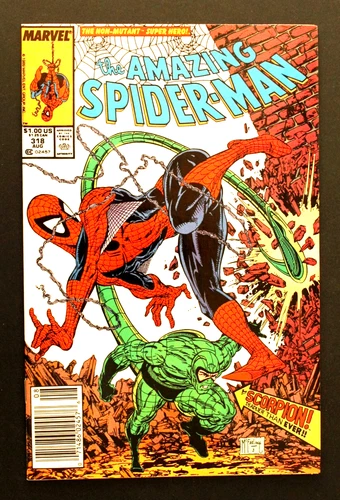 AMAZING SPIDER-MAN  318   NEWSSTAND   SCORPION   VF/NM  MARVEL 1989  McFARLANE