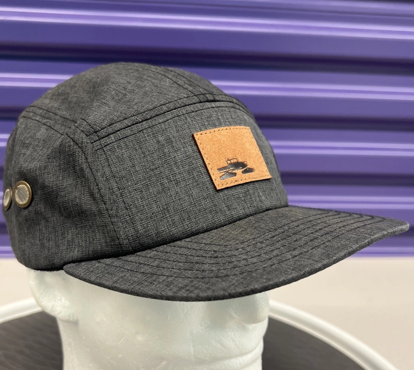 Spacecraft 5 Panel Hat Leather Strapback Patch EX… - image 3