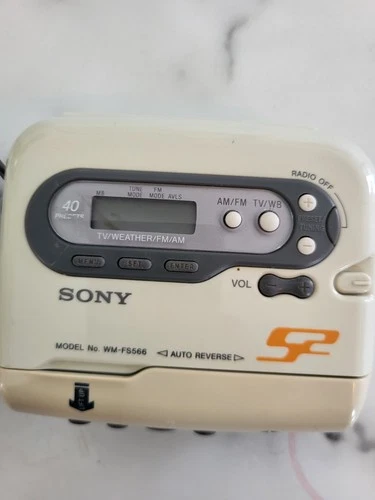 Vtg Sony WM-FS566 Walkman AM/FM Radio Cassette Tape Player  Working