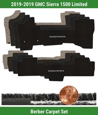 Custom Berber Mat Set for '19 GMC Sierra 1500 Limited w/Logo (2 pieces) #QVB