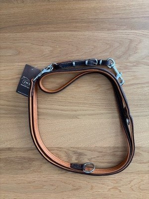JHS Hundeleine Leder Fettleder 3fach verstellbar hochwertig Made in Germany