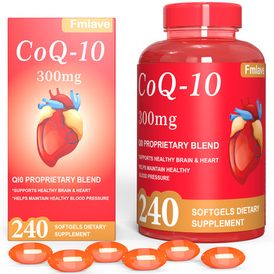 CoQ 10 Coenzyme Q10 Vegan Softgel 300mg Cardiovascular Heart Health 240 Capsules