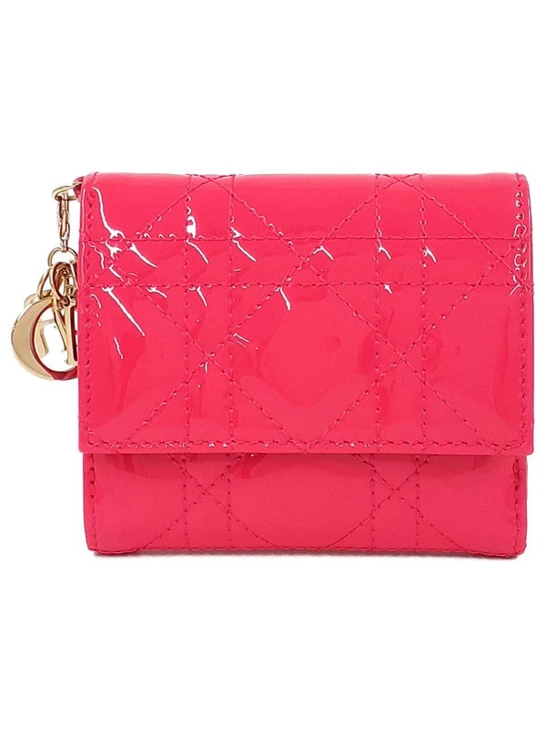 Christian Dior Lady Lotus Portefeuille S0181Ovrb Femme Tri Fold Short Garantie 1 Semaine