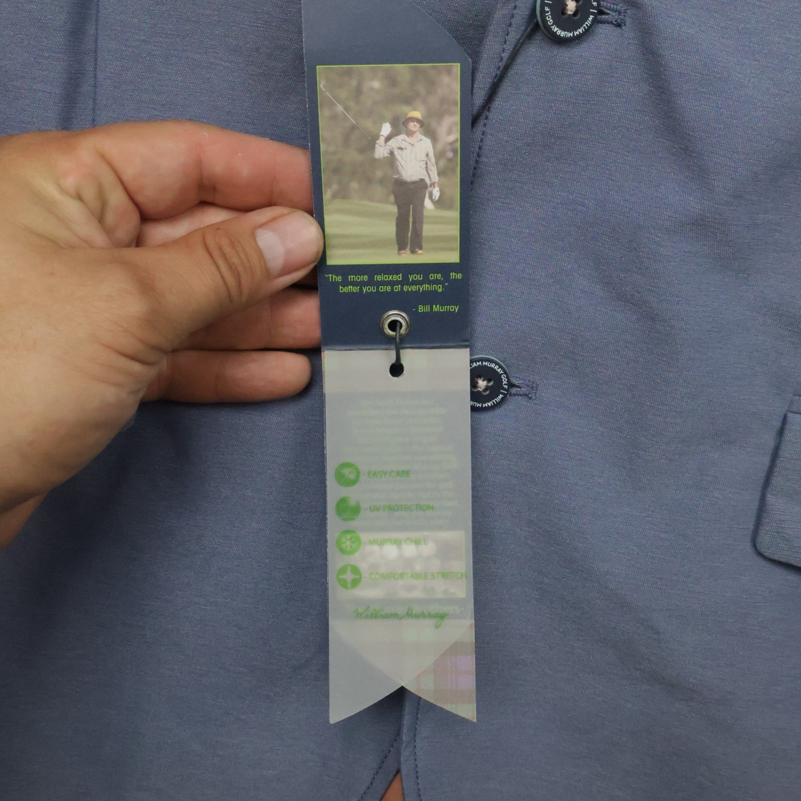William Murray Golf Blazer Jacket Size Large MAM 25th Anniversary Blue Camo