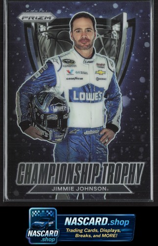 Jimmie Johnson #3 2023 Panini Prizm NASCAR Championship Trophy card