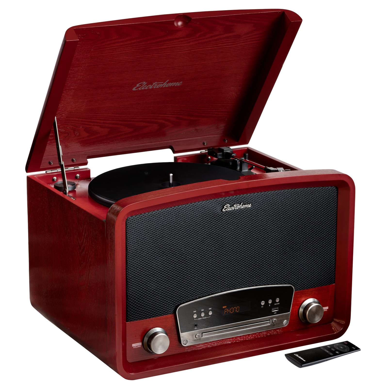 Electrohome Vinyl Record Player - Turntable, Bluetooth, Radi