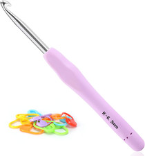 Professional Extra Long 6.5Mm Crochet Hooks, Ergonomic Handle Set for Beginners