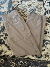 Athleta Brooklyn Ankle Pants Mid-Rise Relaxed Tan Neutral Athleisure Travel 4