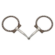 Tough 1 Bit Off-Set Dee Dots Snaffle 5'' Antique Brown 25215