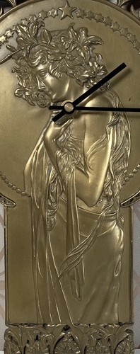 Orologio da parete stile Alphonse Mucha design Art Nouveau tempi passati orologio da appendere a parete - Foto 5 di 6