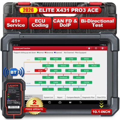 LAUNCH X431 PRO3 ACE KFZ OBD2 Diagnosegerät ALLE System DOIP ADAS für 24V HD LKW