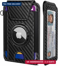 miyozi Ultra Slim AirTag Card Holder for Men - RFID Blocking Minimalist Wallet w
