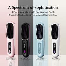 2026 New Go Brush Pro for Short Hair Numoya Portable Straightener Brush
