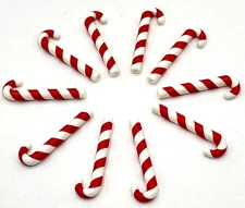 Lego 10 New White Minifigure Candy Canes Red Stripe Christmas Holiday Xmas Parts