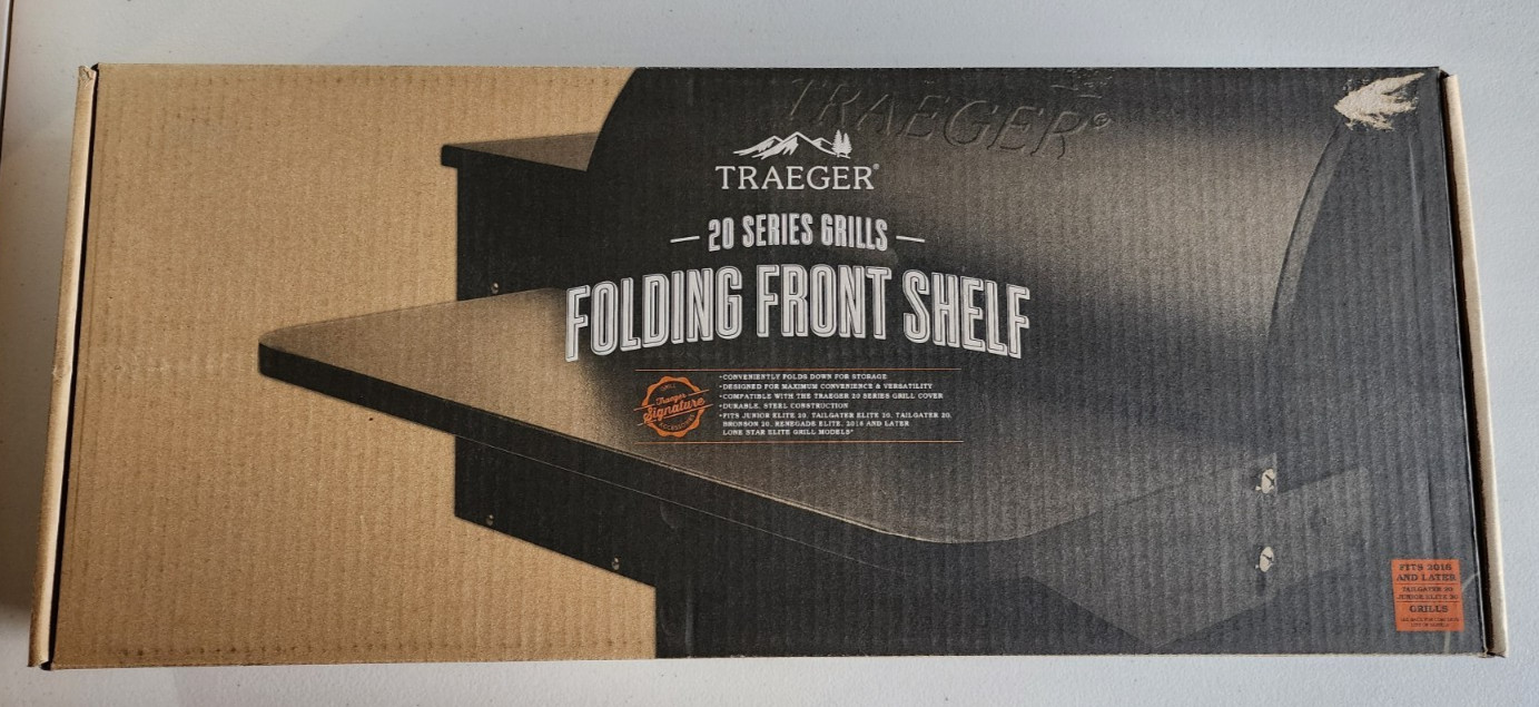 TRAEGER GRILL Front Folding Shelf BAC361 "20 SERIES" Black *NIB*